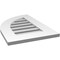 Ekena Millwork Quarter Round Top Left Surface Mount PVC Gable Vent w/ 3-1/2"W x 1"P Standard Frame, 16"W x 24"H GVPQL16X2401SF - alternate 4